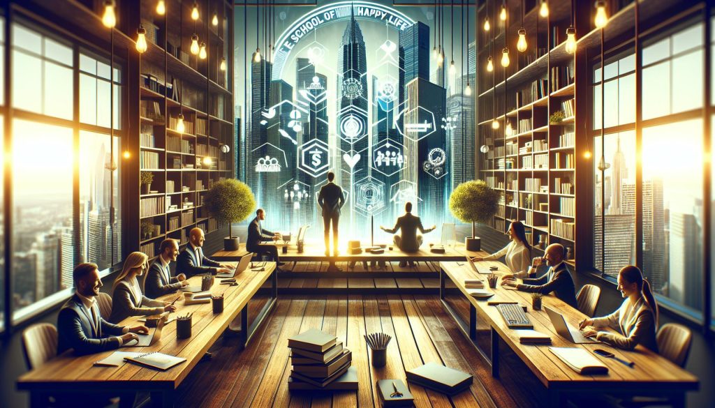 Kniha Škola šťastného života: Klíče k Rovnováze mezi Prací a Štěstím